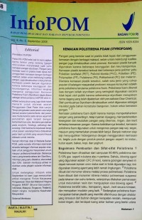 Image of Majalah : Info POM Badan Pengawas Obat dan Makanan Republik Indonesia Vol. 9, No. 6, November 2008