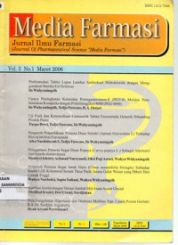 Image of Media Farmasi Vol.5 No.2 tahun 2006 ; Jurnal Ilmu Farmasi