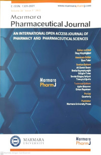 Image of Marmara Pharmaceutical Journal of Research in Pharmacy Journal of Research in Pharmacy2022 , Vol 26 Issue 1