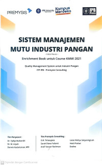 Image of Sistem Manajemen Mutu Industri Pangan edisi Revisi