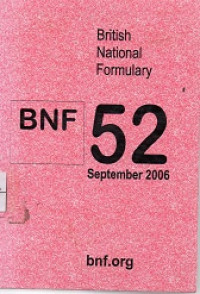 Image of BNF ; British National Formulary 52