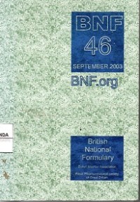 Image of BNF 46 ; British National Formulary ; September 2003