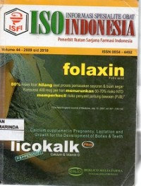 Image of ISO ; informasi Spesialite obat Indonesia