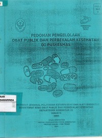Image of Pedoman Pengelolaan Obat publik dan Perbekalan Kesehatan Di Puskesmas
