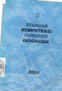 Image of Standar kompetensi farmasis indonesia