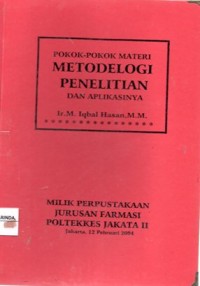 Image of Pokok - Pokok materi metodologi penelitian dan aplikasinya