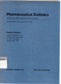 Image of Pharmaceutical statistic ; Practical and clinical application ; 2nd edition