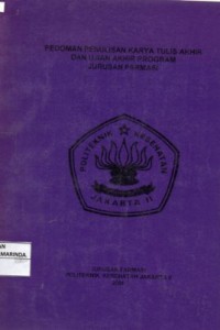 Image of Pedoman penulisan karya tulis akhir dan ujian akhir program jurusan farmasi